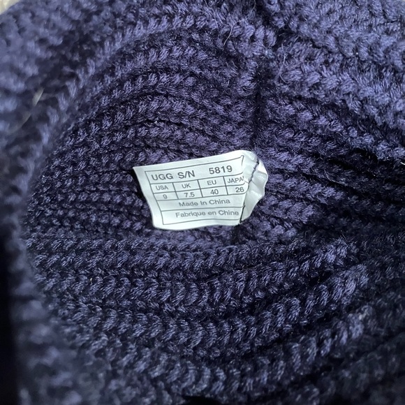 UGG - Navy Blue knit high/low boots-size 9 - Picture 4 of 4